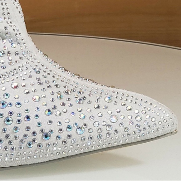 NEW๐ฅ Dazzling Rhinestone Knee High Boot High Heel - Picture 5 of 7